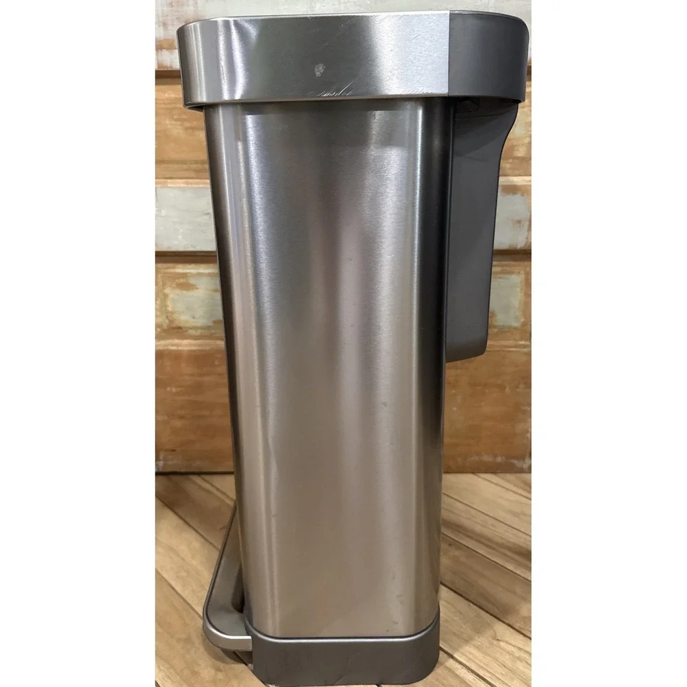 Simplehuman Stainless Steel Step Trash Can Liner Pocket Trash Can 45L